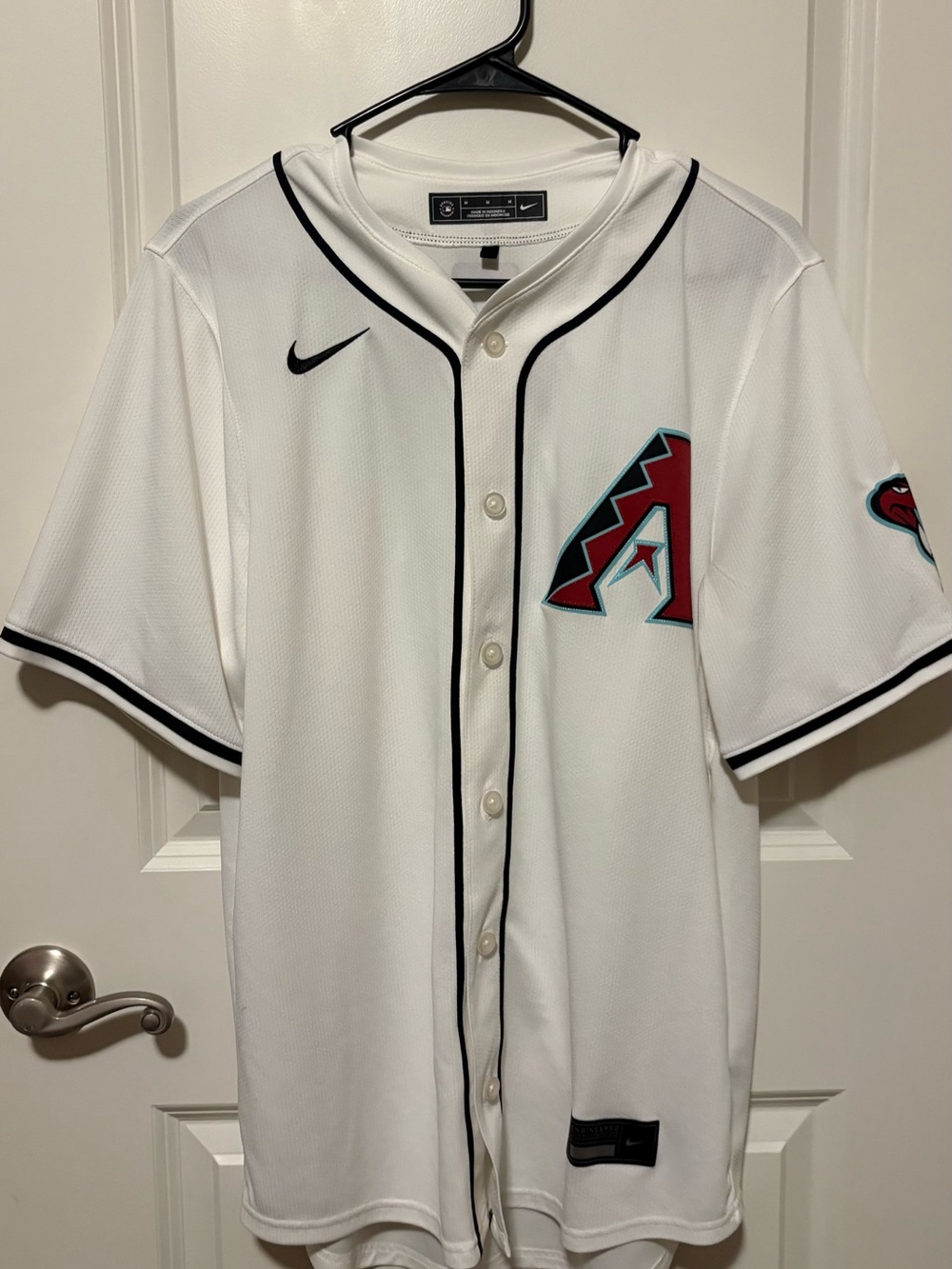 Nike White Arizona Diamondbacks Home Baseball Jersey with Black Trim